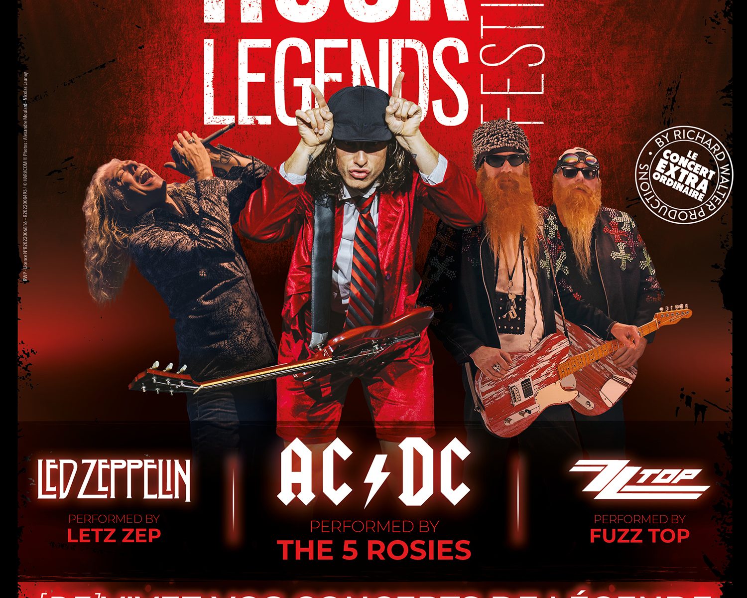 Rock Legends en tribute à Led Zeppelin, AC/DC et ZZ Top le 12 mars 2025 au Dôme de Paris