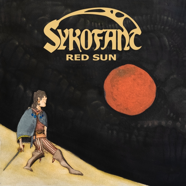 Red Sun single artwork (painted by Lars Kvernberg)